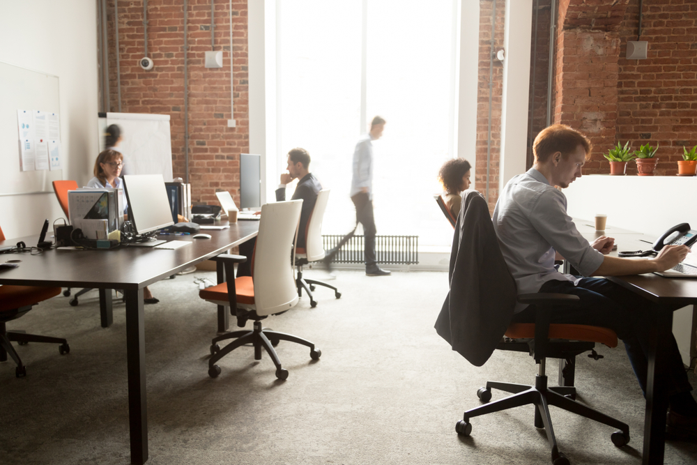 People working in shared Work space